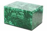 Wide Malachite Jewelry Box - DR Congo #335657-1